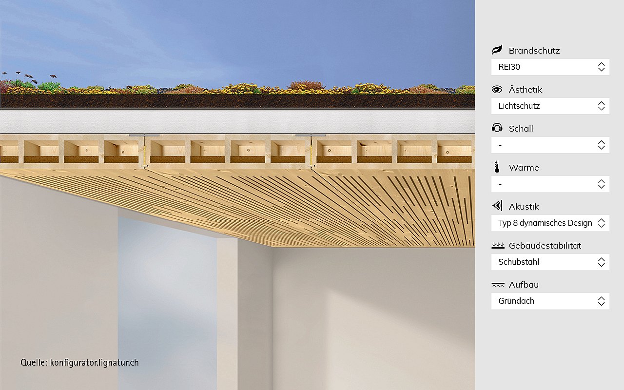 Decken- und Dachaufbauten Konfigurator